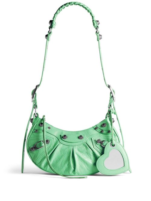 LE CAGOLE XS LEATHER SHOULDER BAG