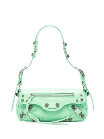 LE CAGOLE XS LEATHER SHOULDER BAG