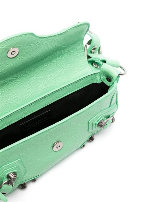 LE CAGOLE XS LEATHER SHOULDER BAG