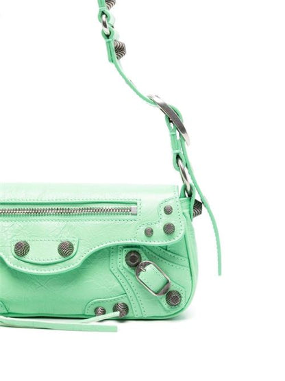 LE CAGOLE XS LEATHER SHOULDER BAG