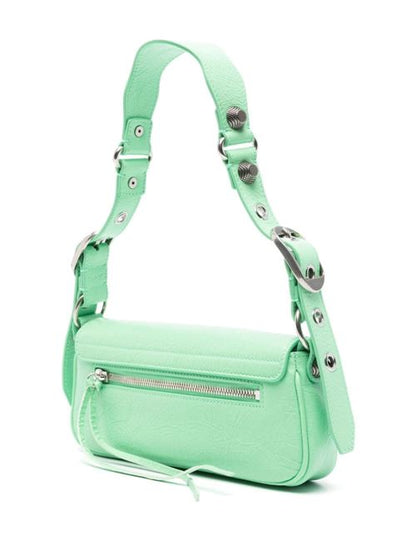 LE CAGOLE XS LEATHER SHOULDER BAG