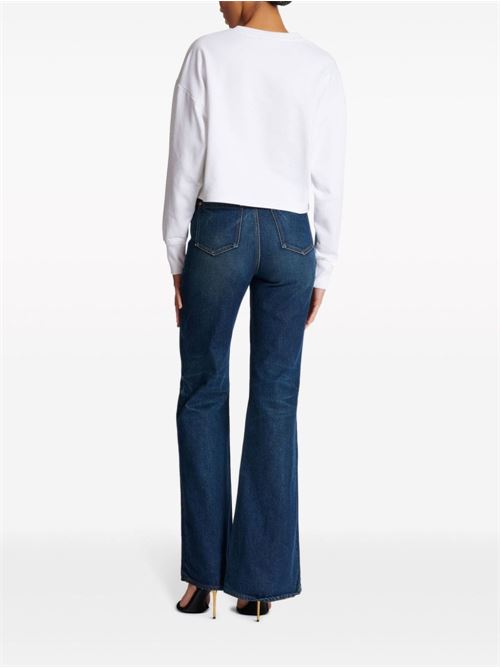 LOGO ORGANIC COTTON CROPPED SWEATSHIRT