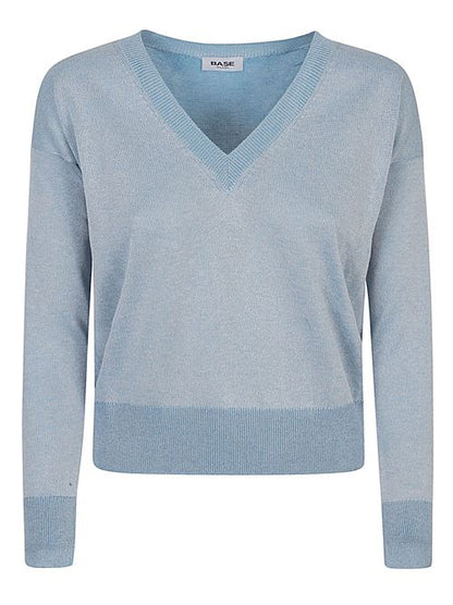 COTTON BLEND V-NECK SWEATER