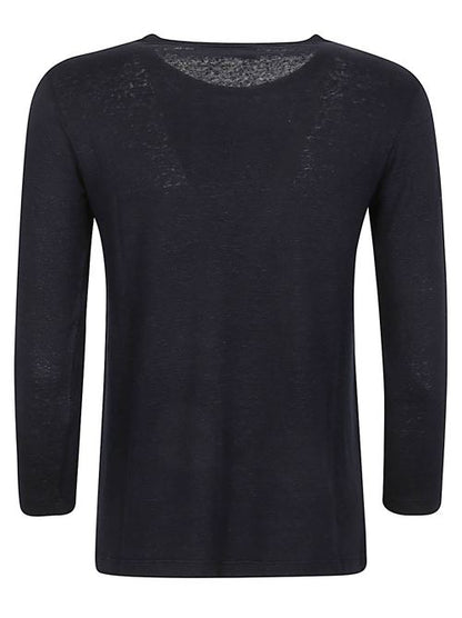 LINEN JERSEY LONG SLEEVE T-SHIRT