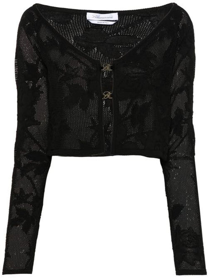 EMBROIDERED CROPPED CARDIGAN