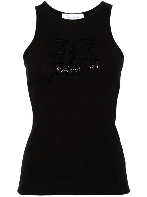 LOGO RIBBED COTTON TANK TOP