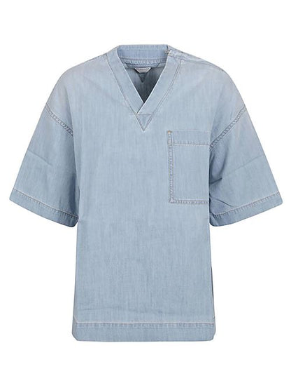 DENIM COTTON BLOUSE