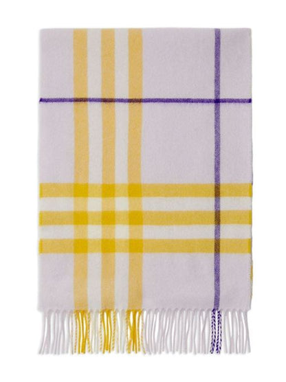 GIANT CHECK CASHMERE SCARF