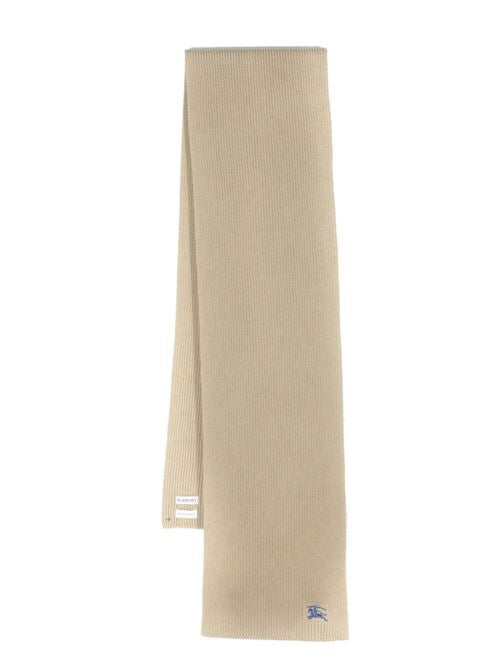 WOOL AND CAHMERE BLEND RIBBED SCARF