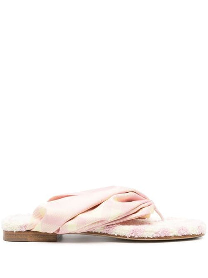 CHECK THONG SANDALS