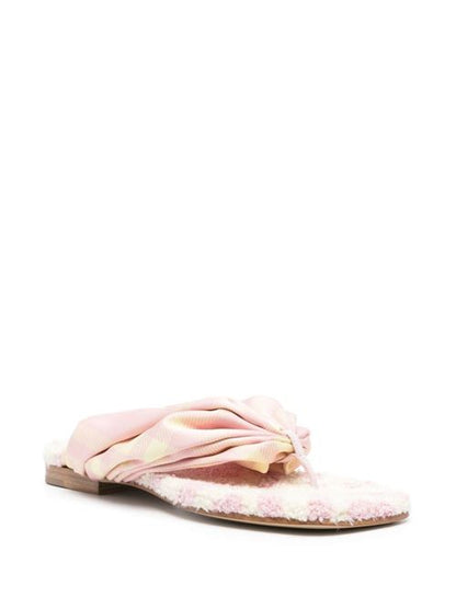 CHECK THONG SANDALS