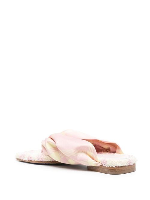 CHECK THONG SANDALS