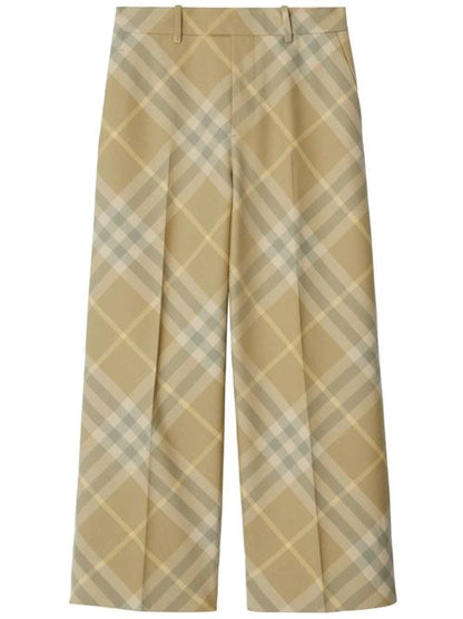 CHECKED WOOL TROUSERS
