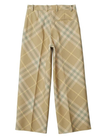 CHECKED WOOL TROUSERS
