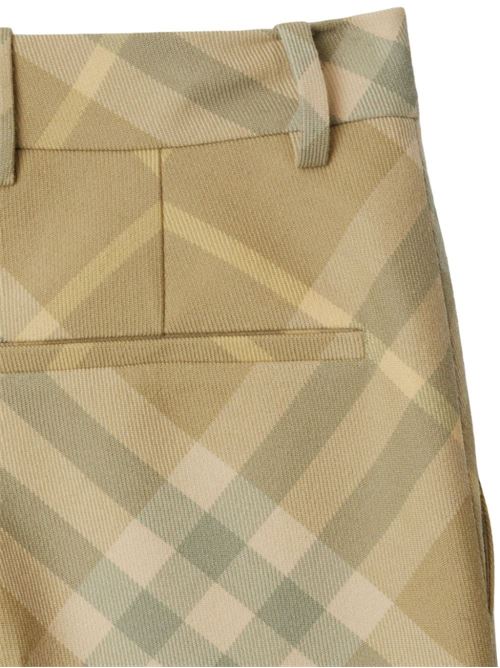 CHECKED WOOL TROUSERS