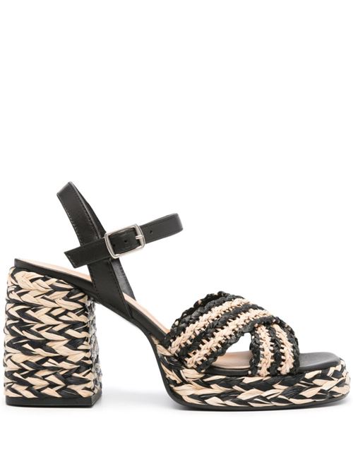 VICEN RAFFIA HEEL SANDALS