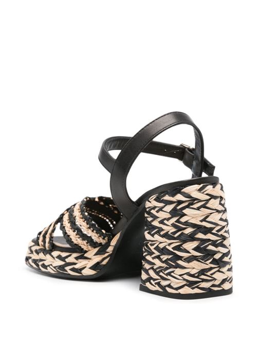 VICEN RAFFIA HEEL SANDALS
