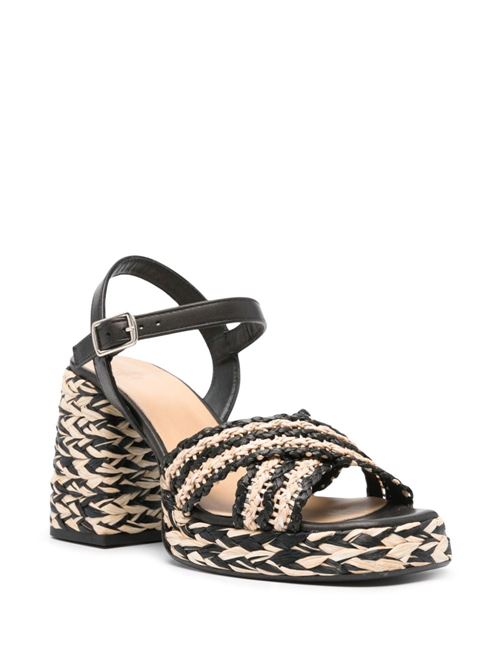 VICEN RAFFIA HEEL SANDALS