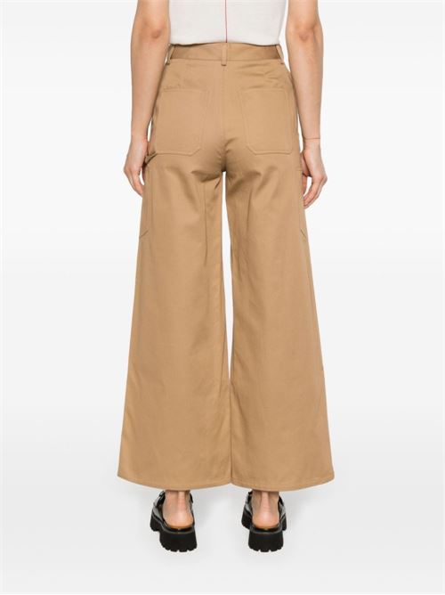 COTTON WIDE-LEG TROUSERS
