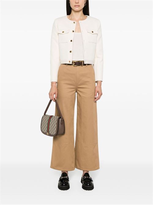 COTTON WIDE-LEG TROUSERS