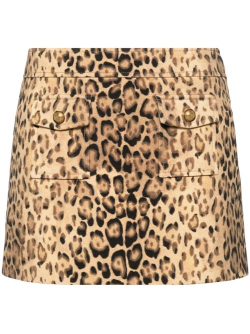 LEOPARD PRINT MINI SKIRT