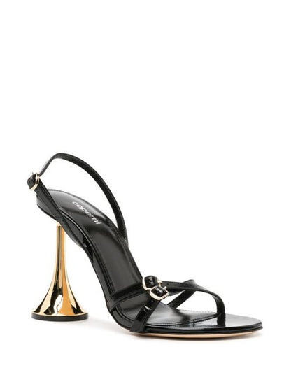 LEATHER HEEL SANDALS