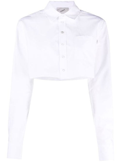 COTTON CROPPED SHIRT