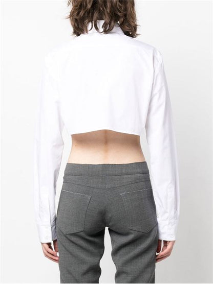 COTTON CROPPED SHIRT