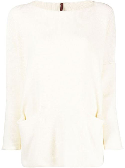 COTTON BOAT NECK SWEATER
