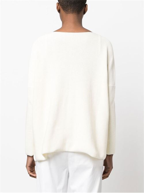 COTTON BOAT NECK SWEATER