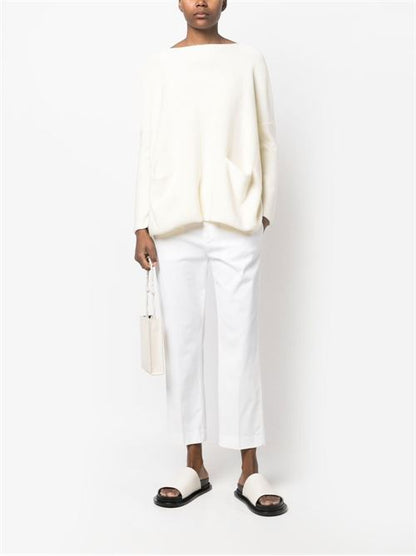 COTTON BOAT NECK SWEATER