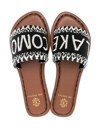 LAKE COMO BEADS FLAT SANDALS