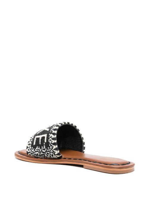 LAKE COMO BEADS FLAT SANDALS