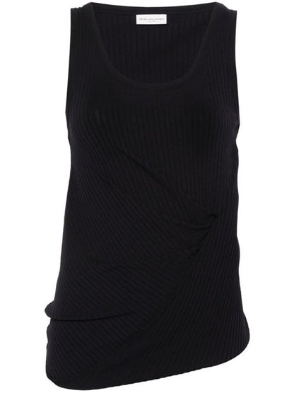 RIBBED COTTON BLEND TANK TOP