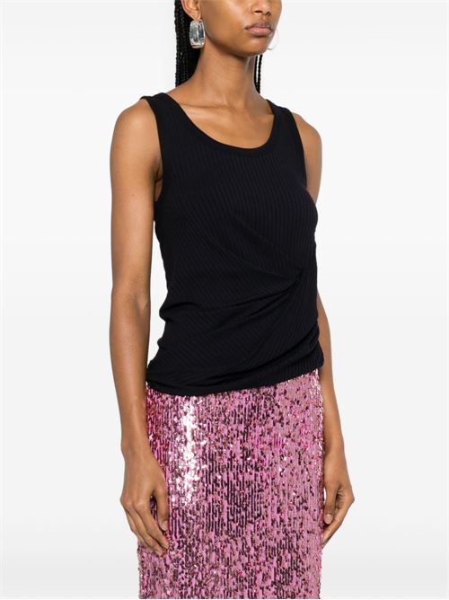 RIBBED COTTON BLEND TANK TOP