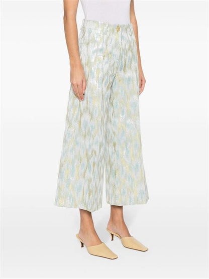 PRINTED CROPPED TROUSERS
