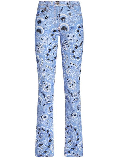 PRINTED DENIM JEANS