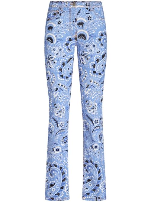 PRINTED DENIM JEANS