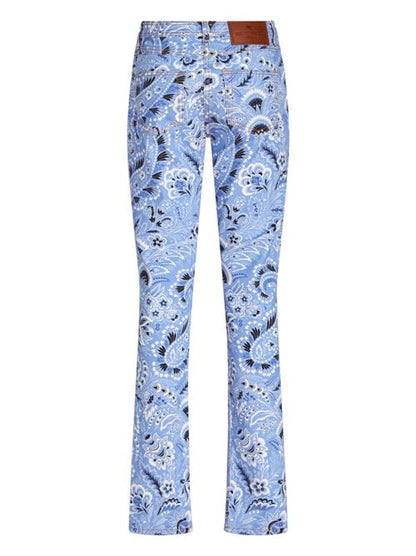 PRINTED DENIM JEANS