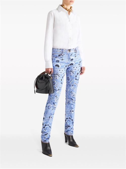 PRINTED DENIM JEANS