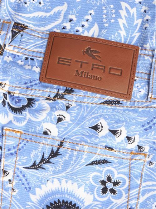 PRINTED DENIM JEANS