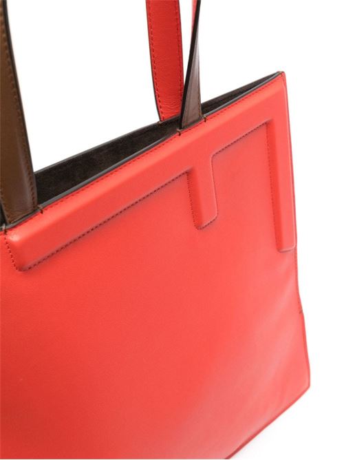 FENDI FLIP MEDIUM LEATHER TOTE