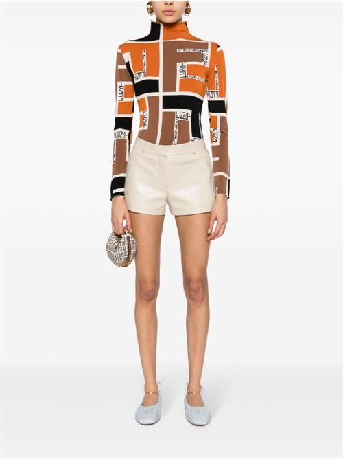 PRINTED HIGH-NECK TOP