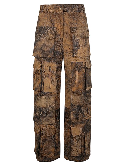 LEATHER CARGO TROUSERS