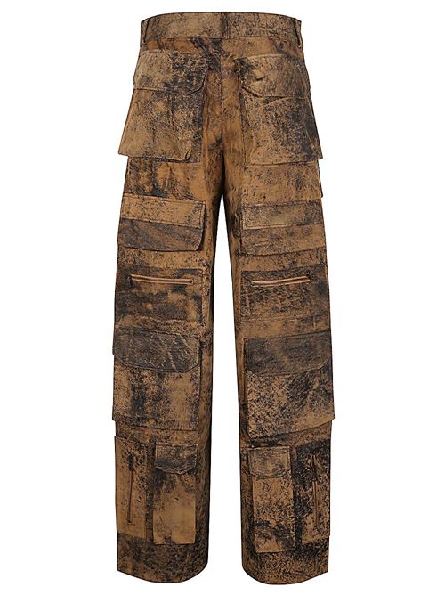 LEATHER CARGO TROUSERS