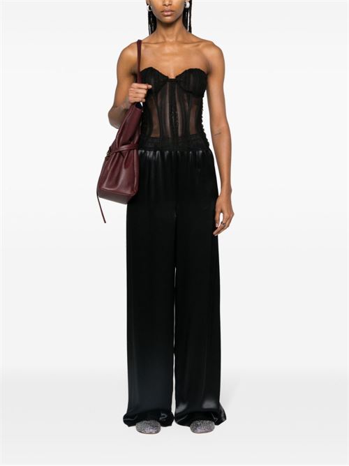 SATIN WIDE LEG TROUSERS