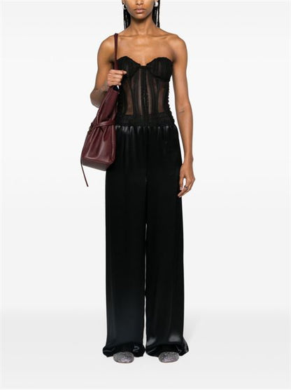 SATIN WIDE LEG TROUSERS