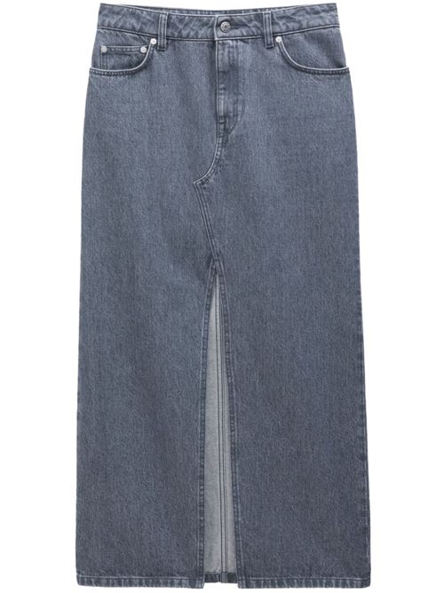 SLIT DENIM LONG SKIRT
