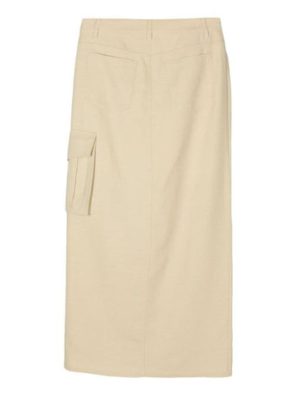 CREPE CARGO SKIRT