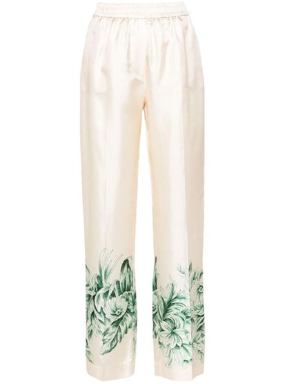SILK PRINTED TROUSERS